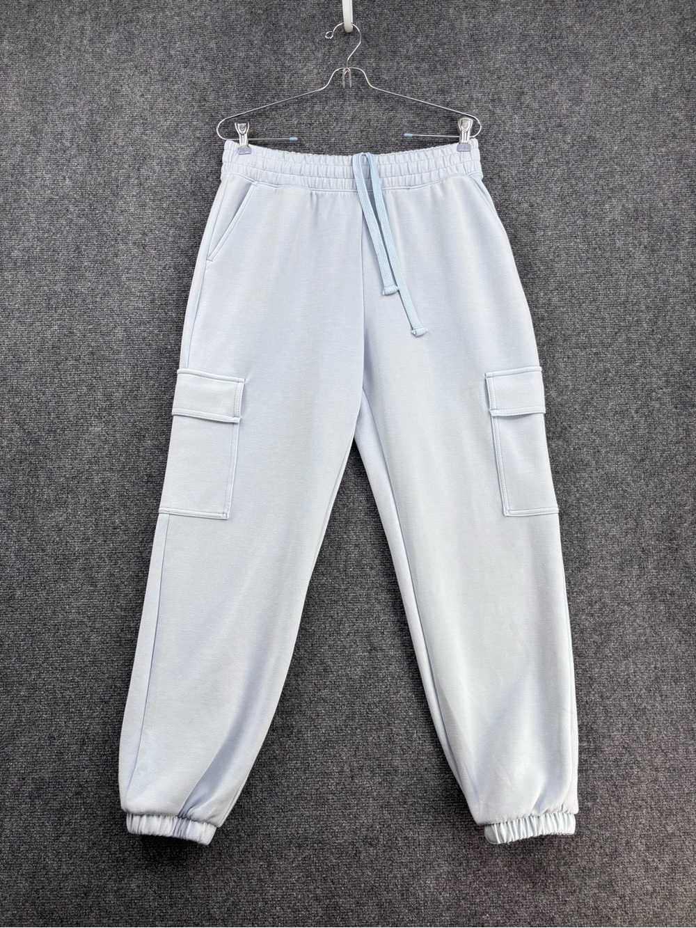 Rae Mode Light Blue Clean Girl Cargo Athleisure Jogger Sweatpants Women’s L